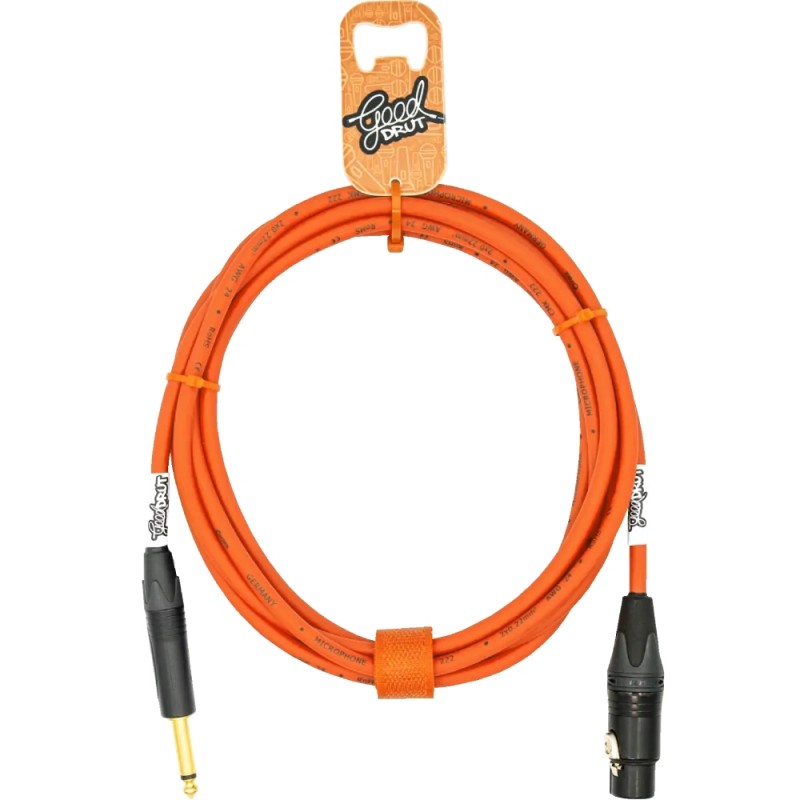 GoodDrut GDO TSXF 15 - Kabel audio Jack x XLR-F pomarańczowy - 15m