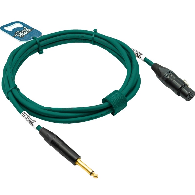 GoodDrut GDG TSXF 2 - Kabel audio Jack x XLR-F zielony - 2m