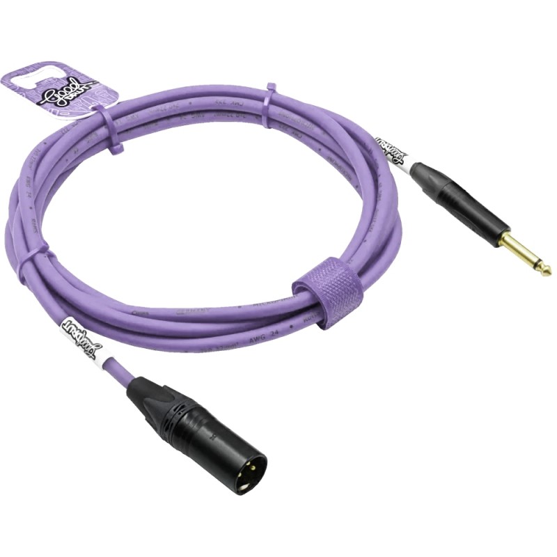 GoodDrut GDB TSXM 1-1 - Kabel audio Jack x XLR-M fioletowy - 1m