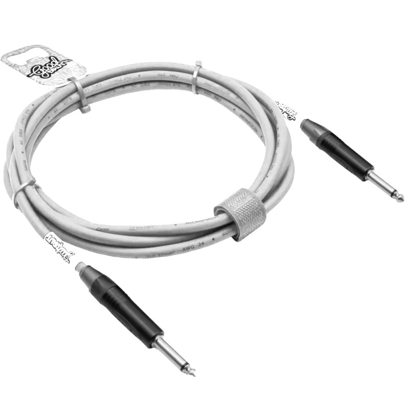 GoodDrut GDO TSTS 2-1-1 - Kabel instrumentalny Jack x Jack biały - 2m