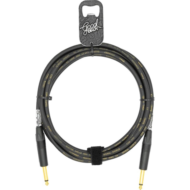 GoodDrut GDBK TSTS 1 - Kabel instrumentalny Jack x Jack czarny - 1m