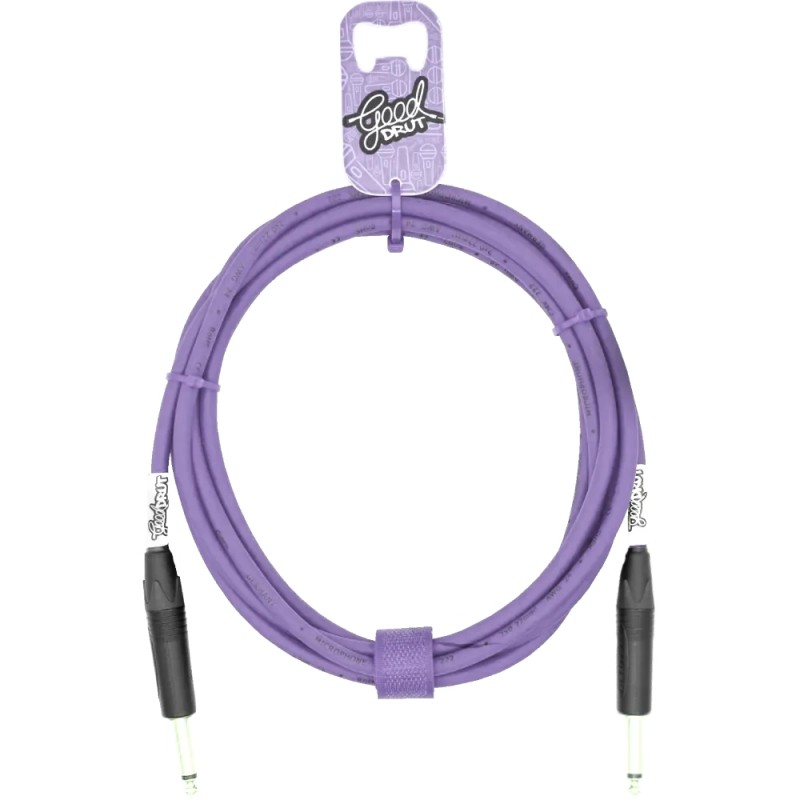 GoodDrut GDO TSTS 1-1 - Kabel instrumentalny Jack x Jack fioletowy - 1m