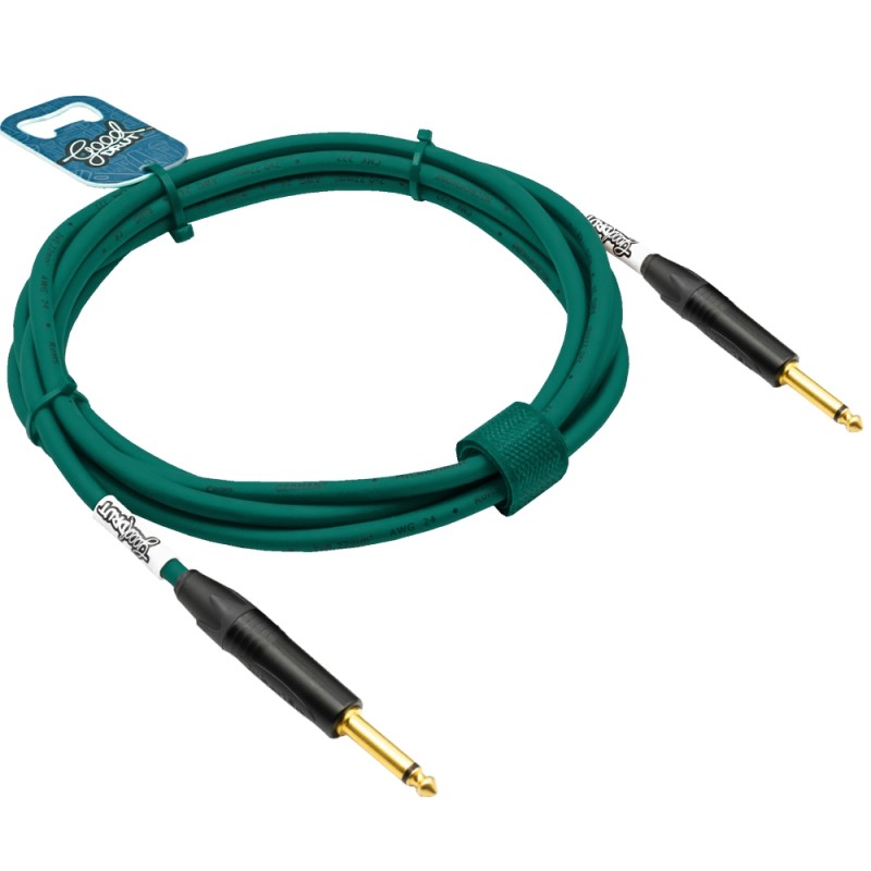 GoodDrut GDG TSTS15 - Kabel instrumentalny Jack x Jack zielony - 15m