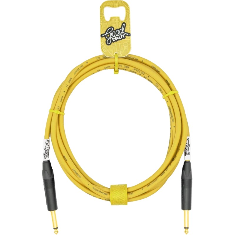 GoodDrut GDY TSTS 2 - Kabel instrumentalny Jack x Jack żółty - 2m