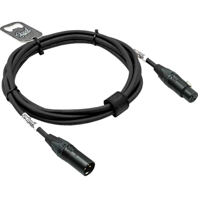 GoodDrut GDBK XMXF 5 - Kabel mikrofonowy XLR-M x XLR-F czarny - 5m