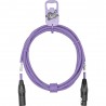GoodDrut GDB XMXF 1-1 - Kabel mikrofonowy XLR-M x XLR-F fioletowy - 1m