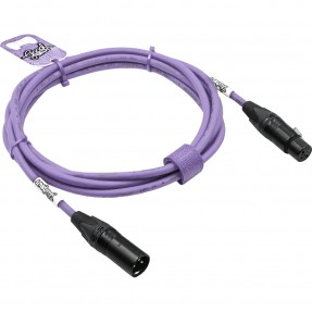 GoodDrut GDB XMXF 3-1 - Kabel mikrofonowy XLR-M x XLR-F fioletowy - 3m