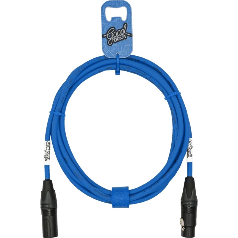 GoodDrut GDB XMXF 5 - Kabel mikrofonowy XLR-M x XLR-F niebieski - 5m