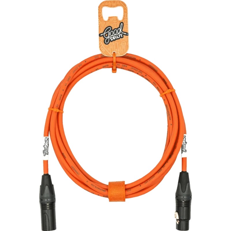 GoodDrut GDO XMXF 20 - Kabel mikrofonowy XLR-M x XLR-F pomarańczowy - 20m