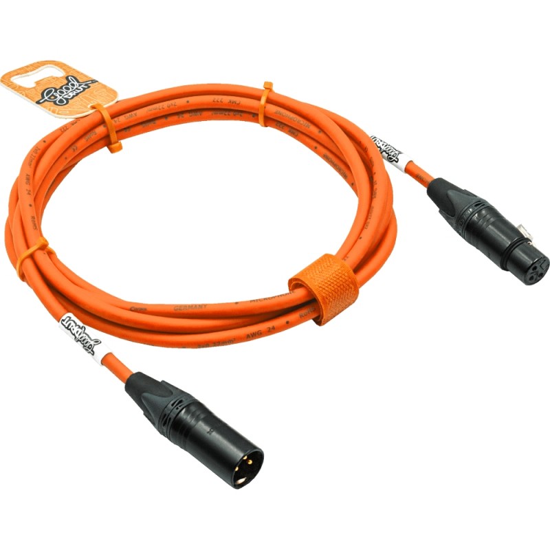 GoodDrut GDO XMXF 7 - Kabel mikrofonowy XLR-M x XLR-F pomarańczowy - 7m