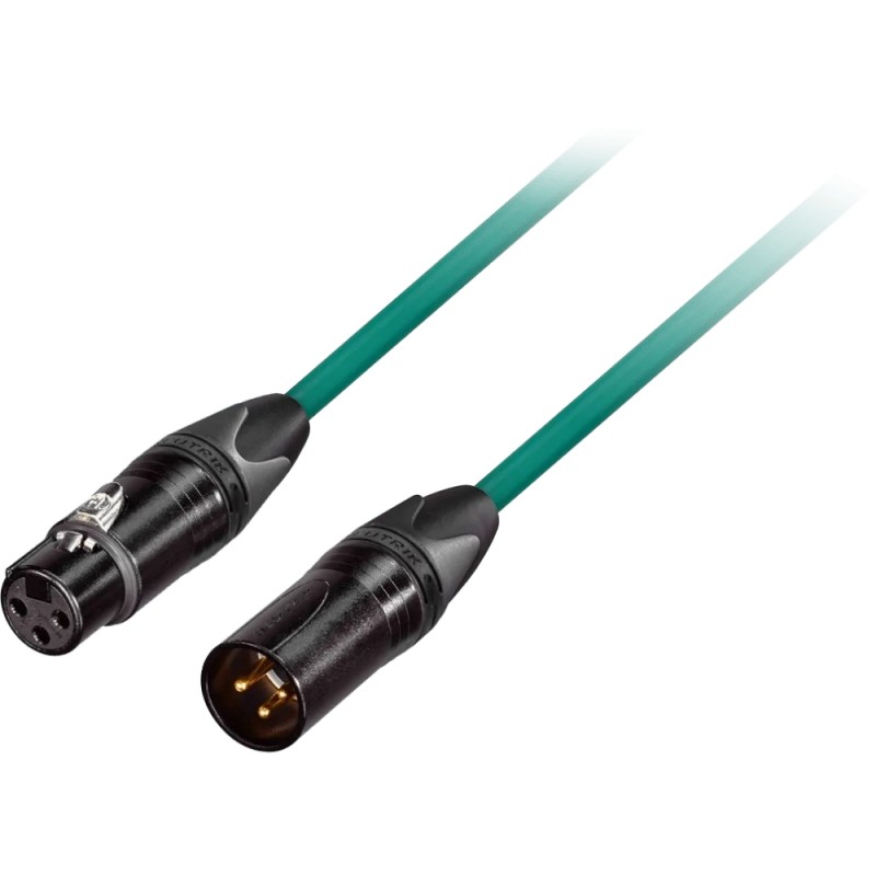 GoodDrut GDG XMXF 2 - Kabel mikrofonowy XLR-M x XLR-F zielony - 2m