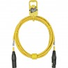 GoodDrut GDY XMXF 5 - Kabel mikrofonowy XLR-M x XLR-F żółty - 5m