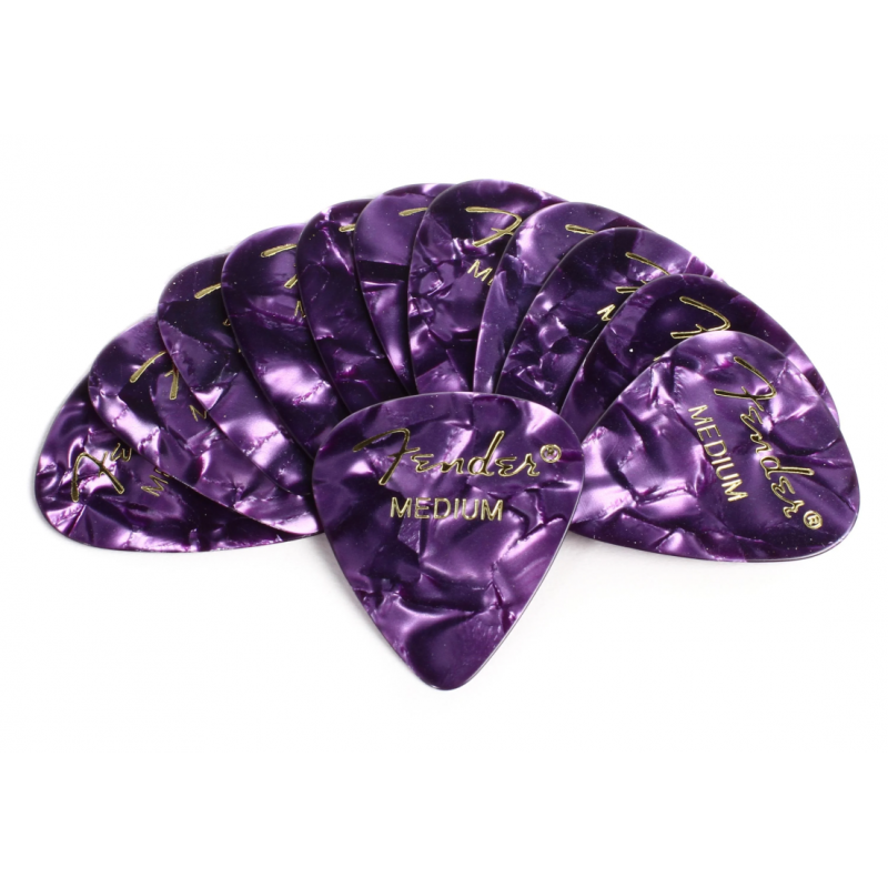 Fender Premium Celluloid 351 Shape Picks, Medium, Purple Moto, kostki gitarowe 144-Pack - 1 - Kostki gitarowe - Premium Celluloi
