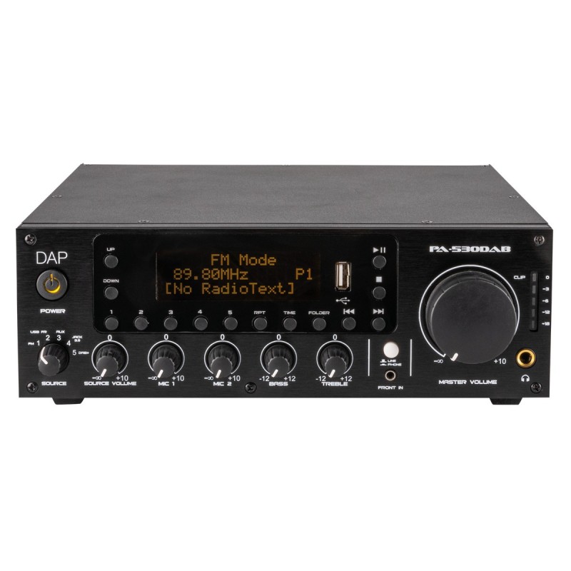 DAP Audio PA-530DAB - Wzmacniacz miksujący mono