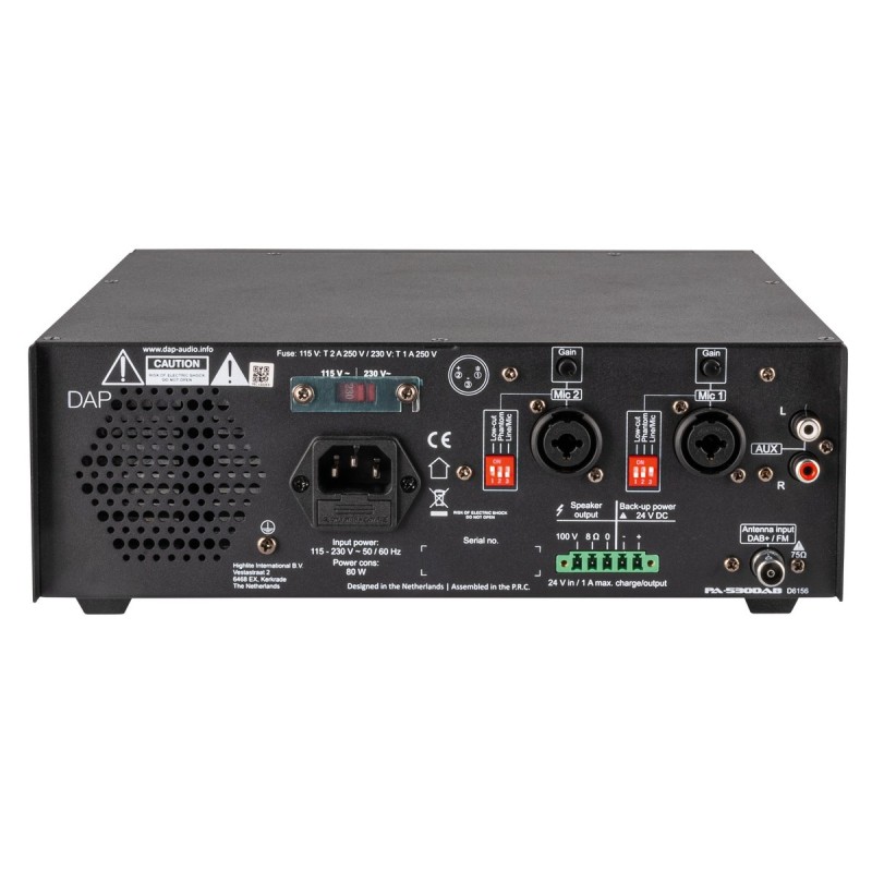 DAP Audio PA-530DAB - Wzmacniacz miksujący mono