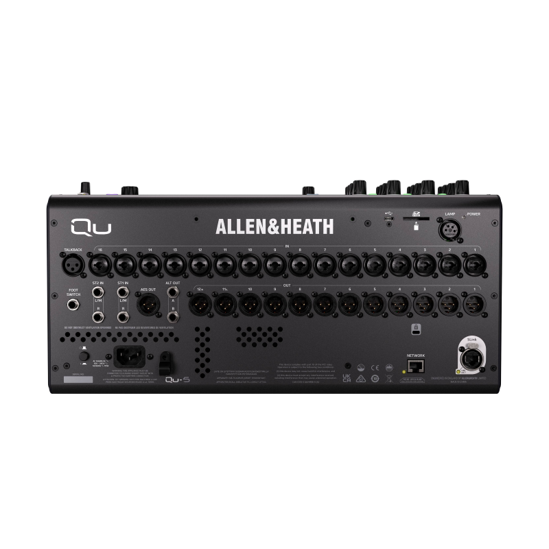 Allen & Heath QU-5 - mikser cyfrowy - 2 - Miksery cyfrowe - Mikser cyfrowy Allen & Heath QU-5 to 38-kanałowa cyfrowa konsola mik
