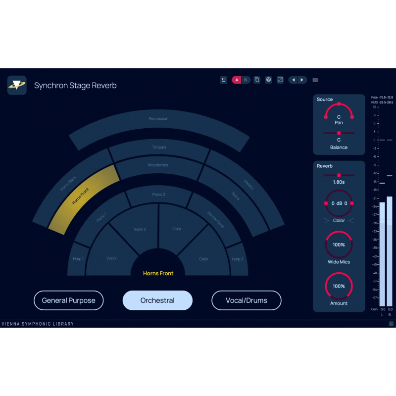 Vienna Symphonic Library Synchron Stage Reverb Wtyczka VST pogłos - 1 - Efekty (wtyczki VST, VSTi, TDM, RTAS itp.)) - Vienna Sym