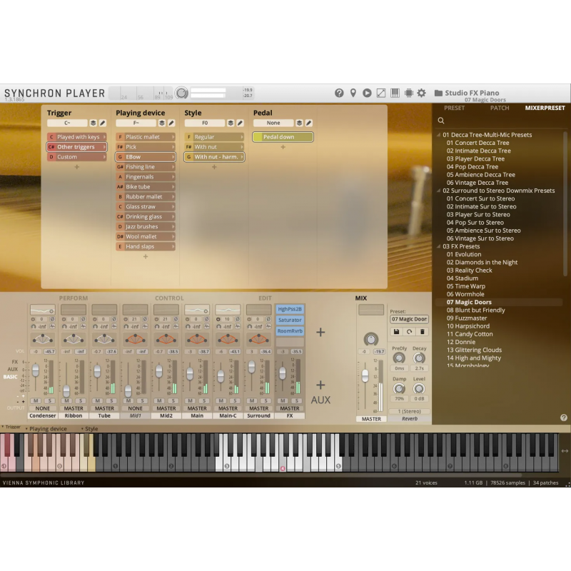 Vienna Symphonic Library Studio FX Piano (Standard Library) Instrument wirtualny VST - 1 - Instrumenty wirtualne - Vienna Sympho