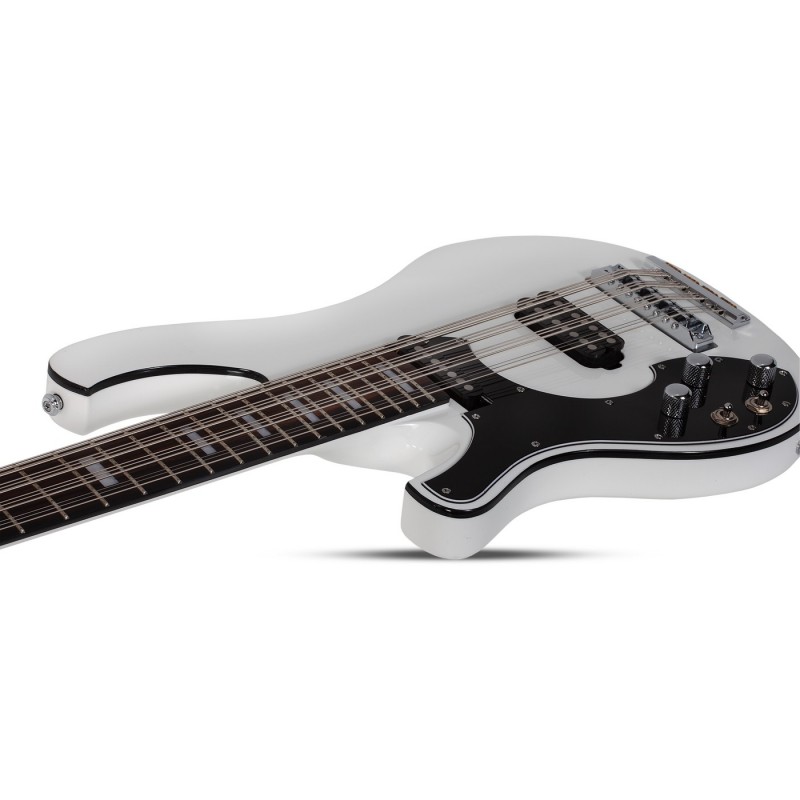 Schecter Stargazer-12 Bass LH Gloss White - Gitara basowa