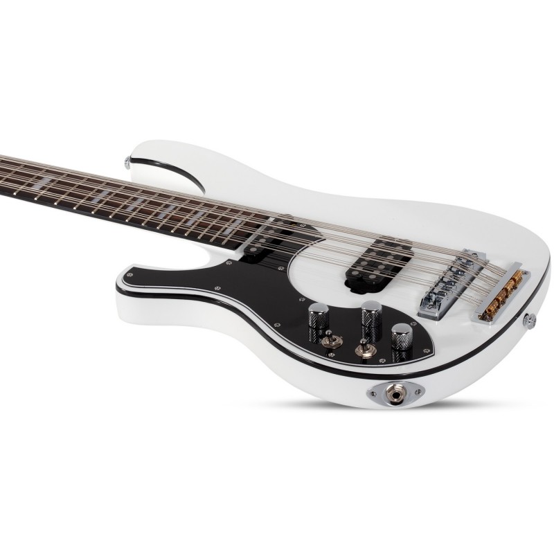 Schecter Stargazer-12 Bass LH Gloss White - Gitara basowa