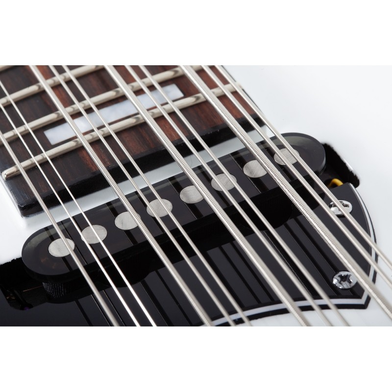 Schecter Stargazer-12 Bass LH Gloss White - Gitara basowa