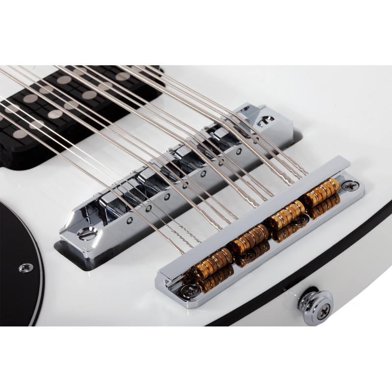 Schecter Stargazer-12 Bass LH Gloss White - Gitara basowa