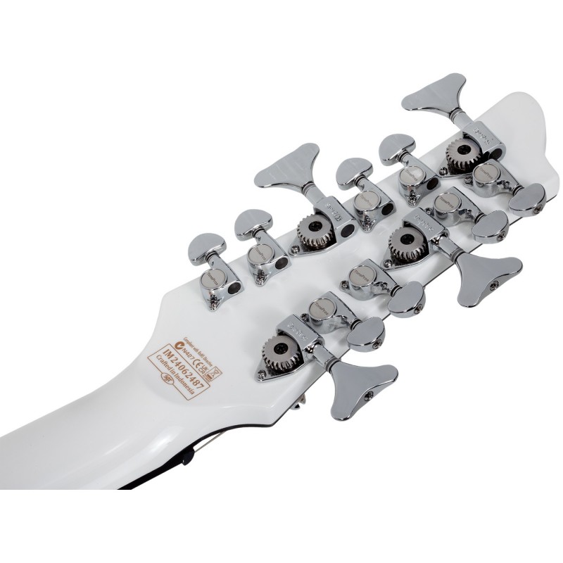 Schecter Stargazer-12 Bass LH Gloss White - Gitara basowa