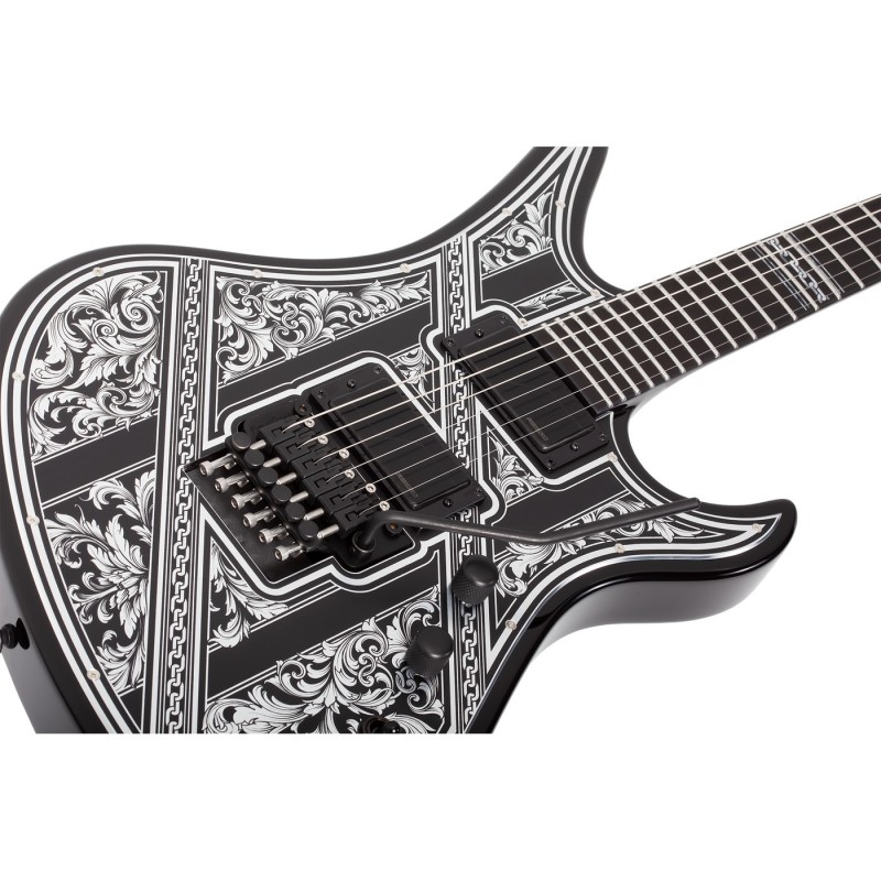 Schecter Avenger FR Przym Palladium Gloss Black - Gitara elektryczna