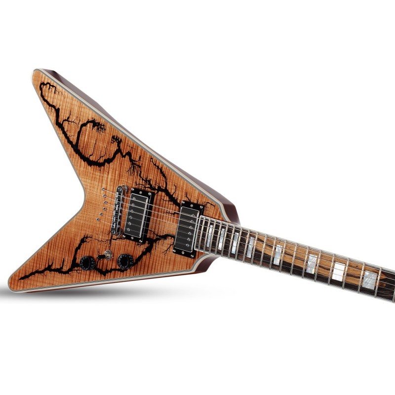 Schecter V-1 Electro-Resin Gloss Natural - Gitara elektryczna