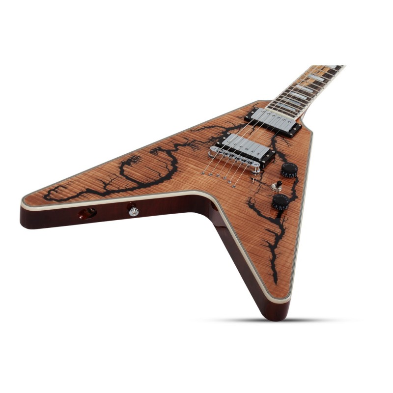 Schecter V-1 Electro-Resin Gloss Natural - Gitara elektryczna