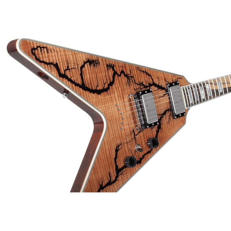 Schecter V-1 Electro-Resin Gloss Natural - Gitara elektryczna