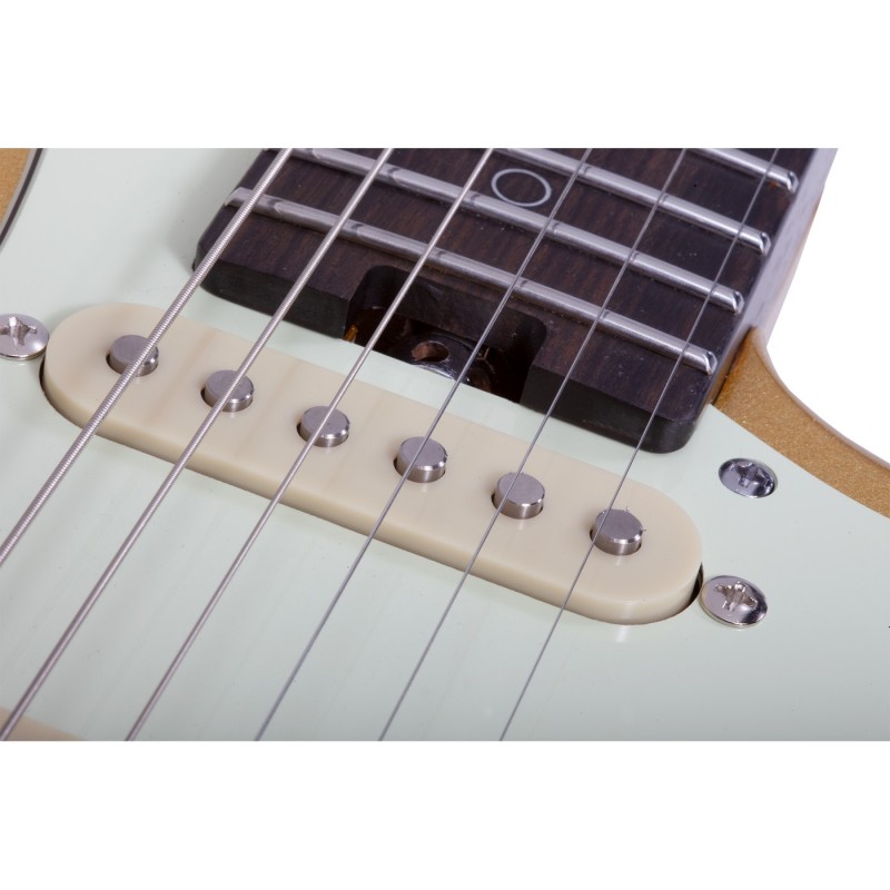 Schecter Nick Johnston 10th Anniversary Traditional HSS Atomic Saffron - Gitara elektryczna