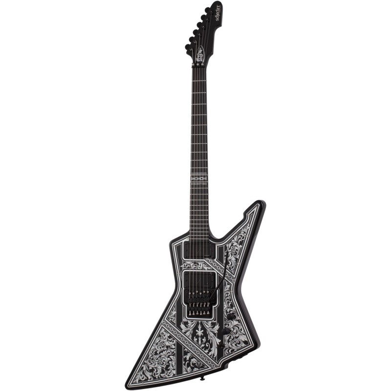 Schecter E-1 FR Przym Palladium Gloss Black - Gitara elektryczna