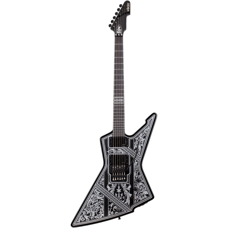 Schecter E-1 FR Przym Palladium Gloss Black - Gitara elektryczna