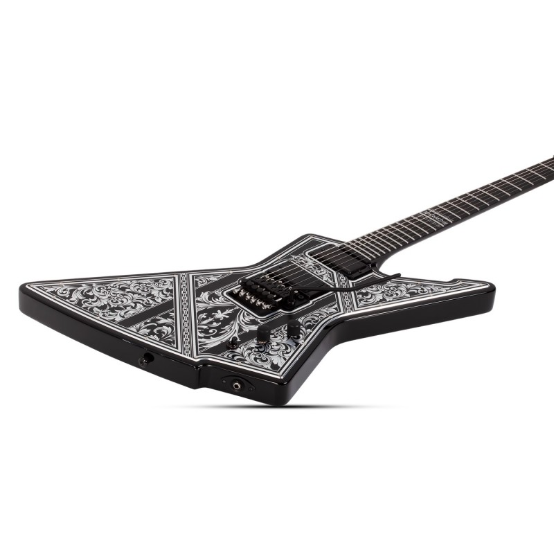 Schecter E-1 FR Przym Palladium Gloss Black - Gitara elektryczna