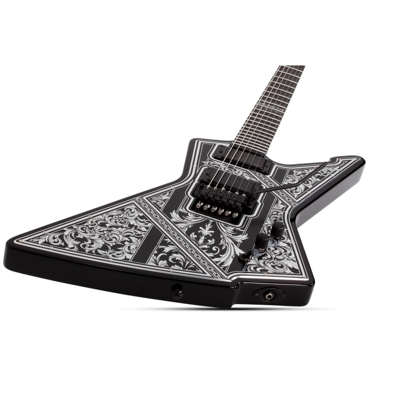 Schecter E-1 FR Przym Palladium Gloss Black - Gitara elektryczna