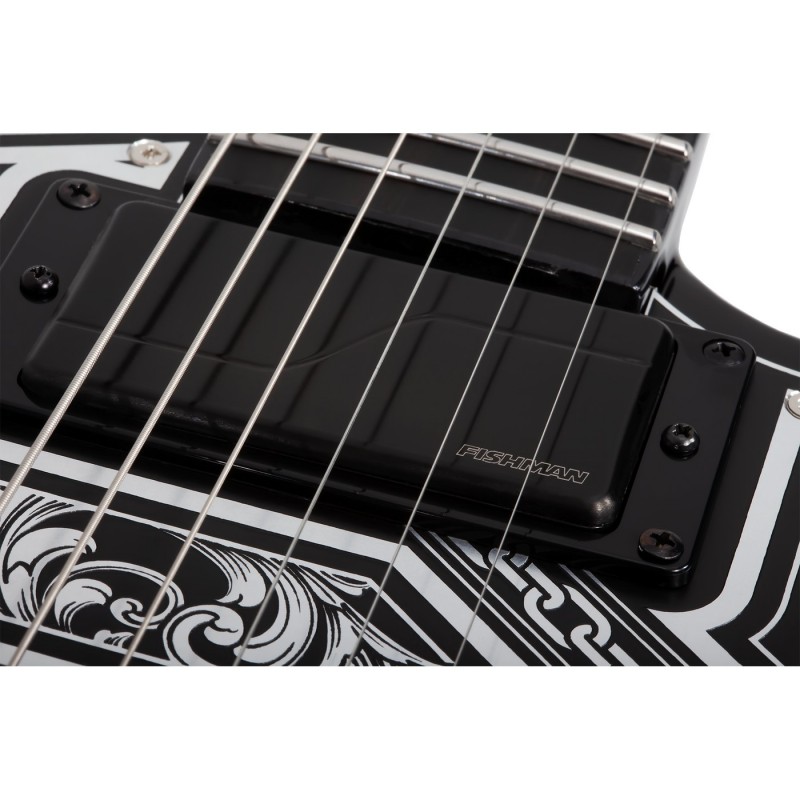 Schecter E-1 FR Przym Palladium Gloss Black - Gitara elektryczna