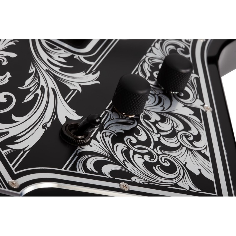 Schecter E-1 FR Przym Palladium Gloss Black - Gitara elektryczna