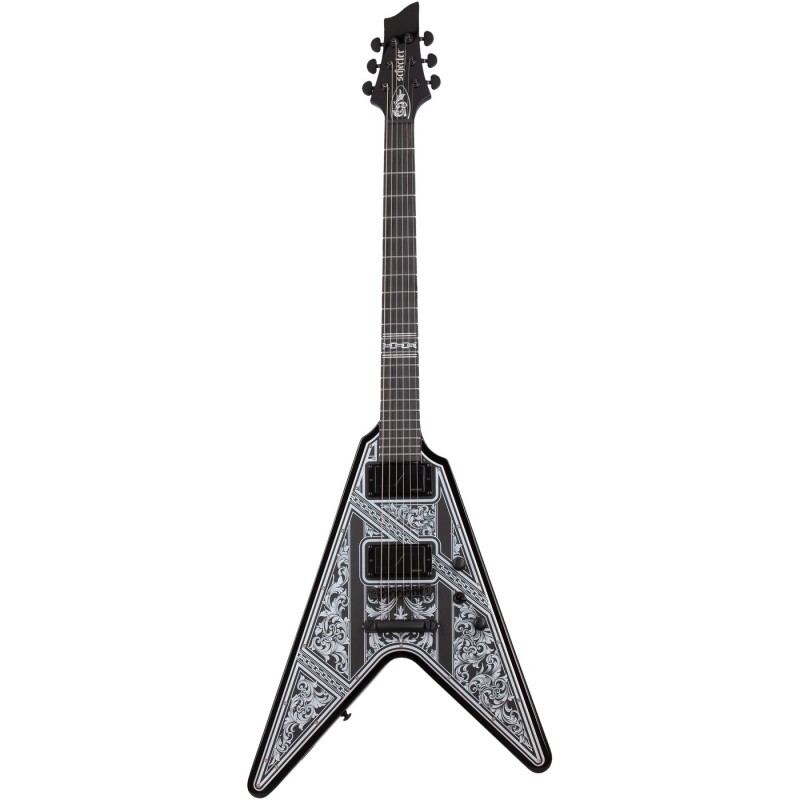 Schecter V-1 Przym Palladium Gloss Black - Gitara elektryczna