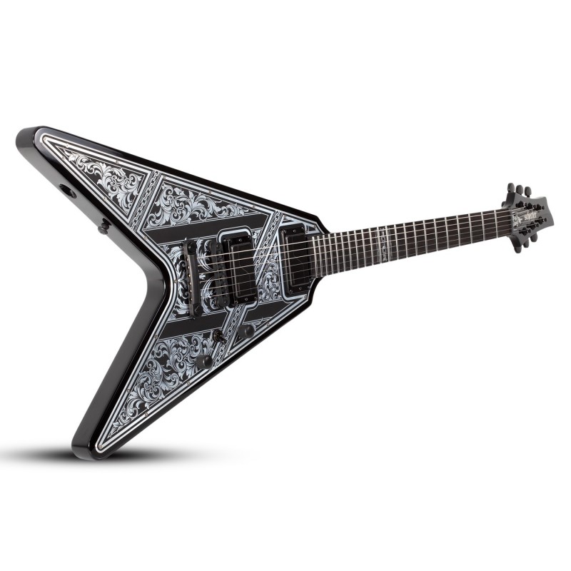 Schecter V-1 Przym Palladium Gloss Black - Gitara elektryczna