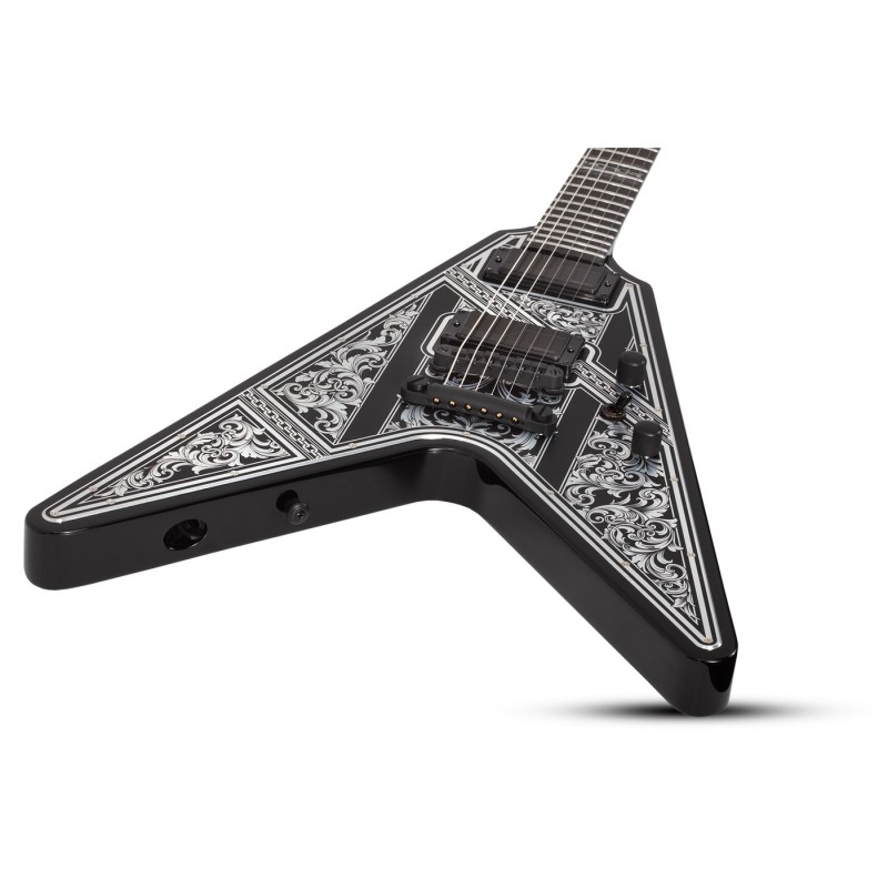 Schecter V-1 Przym Palladium Gloss Black - Gitara elektryczna