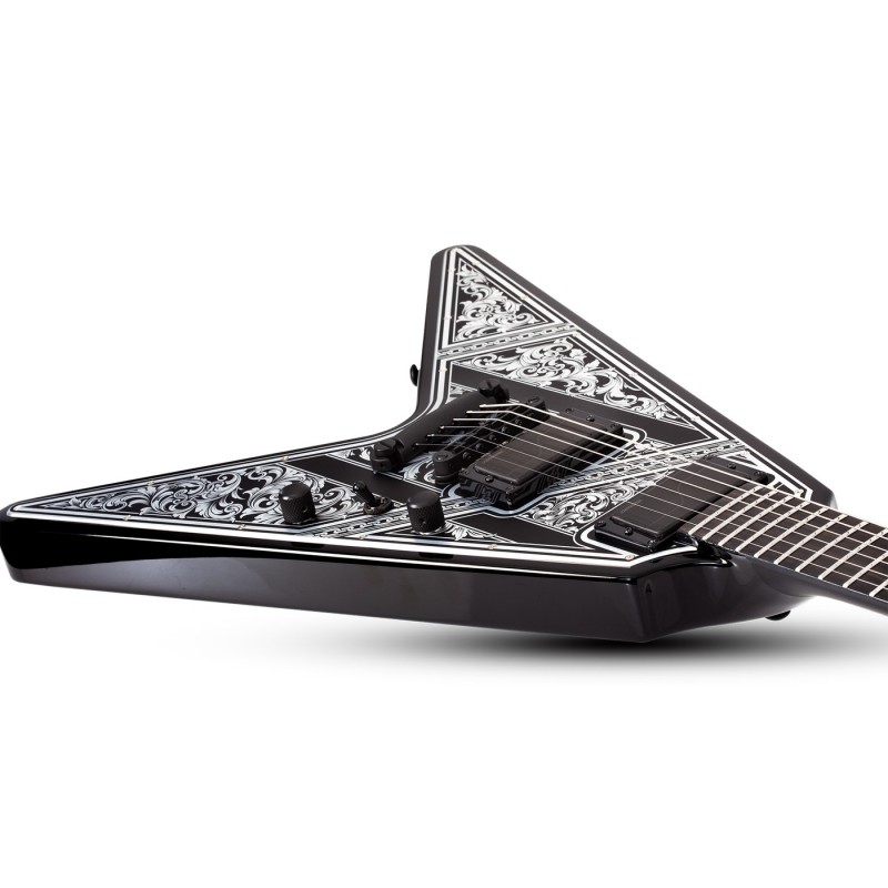 Schecter V-1 Przym Palladium Gloss Black - Gitara elektryczna