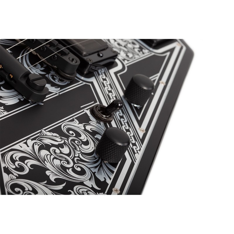 Schecter V-1 Przym Palladium Gloss Black - Gitara elektryczna