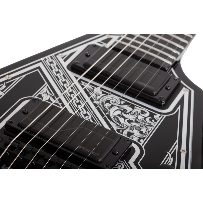 Schecter V-1 Przym Palladium Gloss Black - Gitara elektryczna