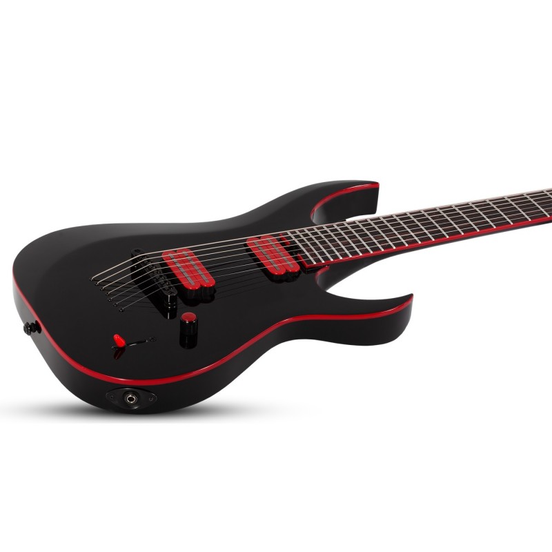 Schecter Sunset-7 Red Dawn Gloss Black - Gitara elektryczna