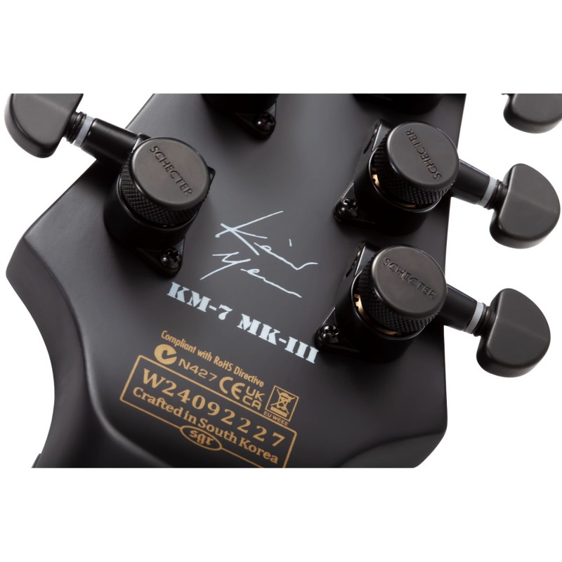 Schecter Keith Merrow KM-7 MK-III EX Satin Black Open Pore - Gitara elektryczna