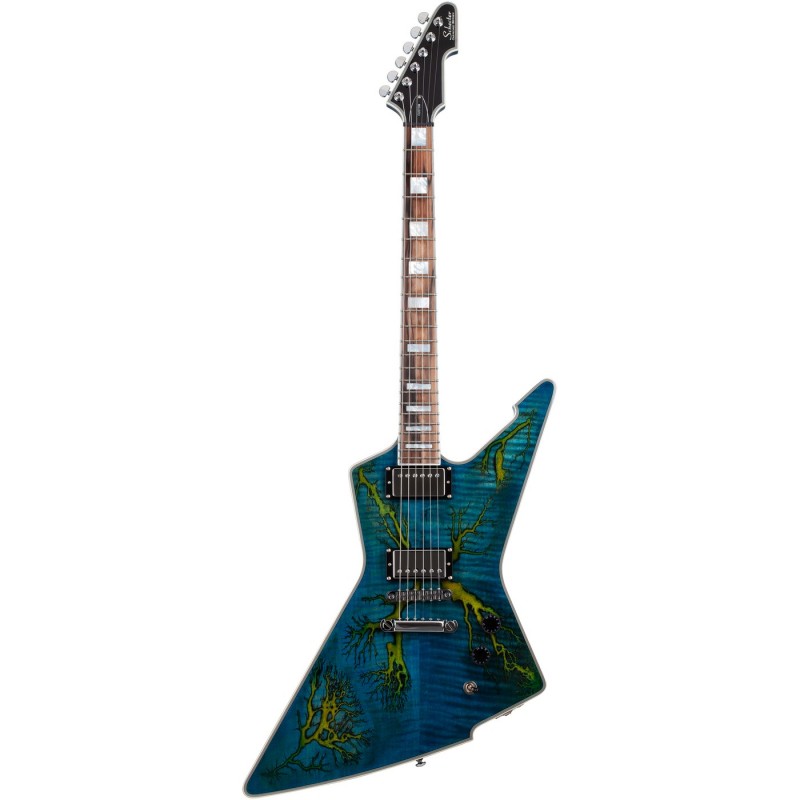 Schecter E-1 Electro-Resin Transparent Blue - Gitara elektryczna