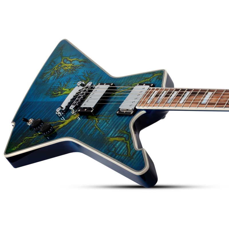 Schecter E-1 Electro-Resin Transparent Blue - Gitara elektryczna