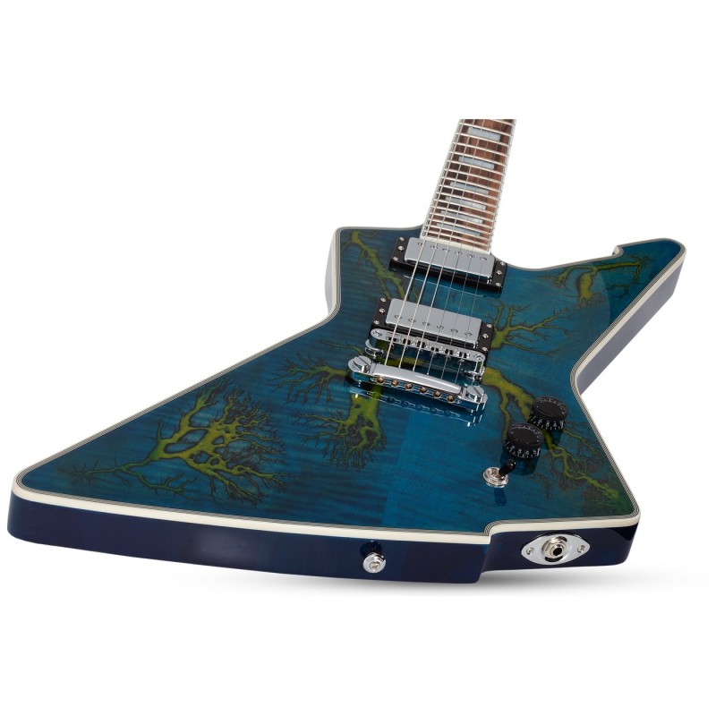 Schecter E-1 Electro-Resin Transparent Blue - Gitara elektryczna