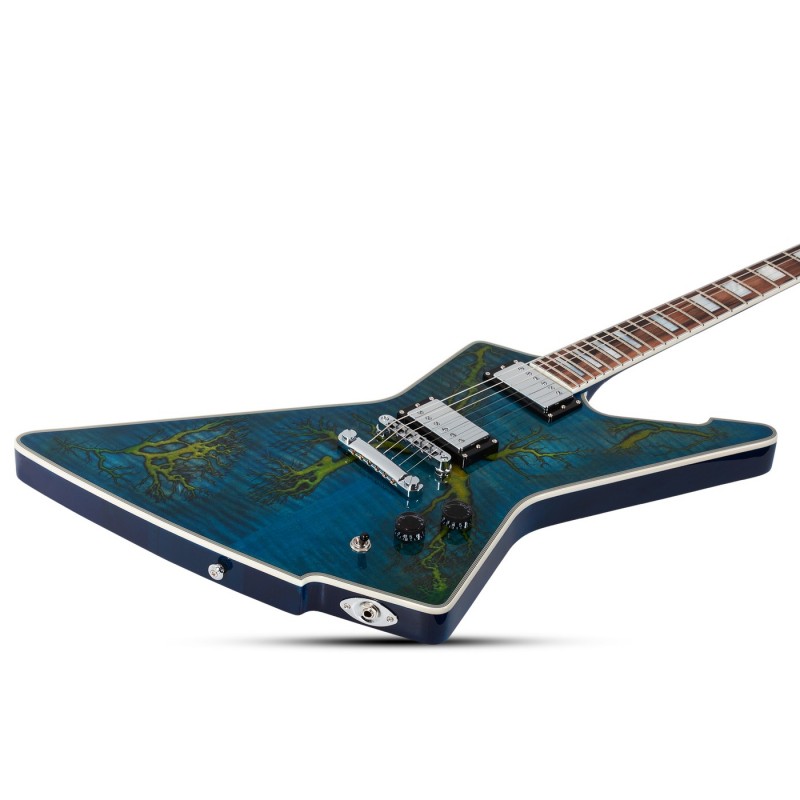 Schecter E-1 Electro-Resin Transparent Blue - Gitara elektryczna